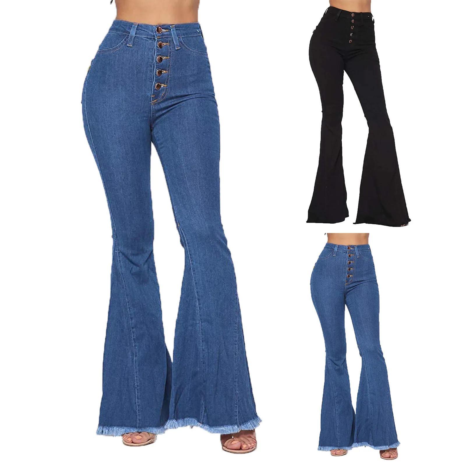 2021 Fall High waisted flare jeans with Nail buckle custom denim jeans slim look flare leg jeans denim
2021 Fall High waisted flare jeans with Nail buckle custom denim jeans slim look flare leg jeans denim
