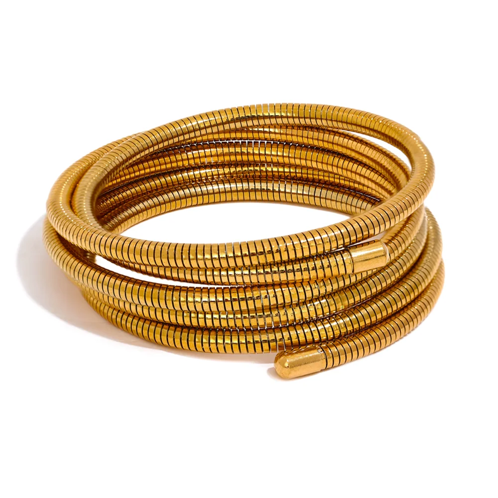 JINYOU 2303 Stainless Steel Stackable Multi-Layer Wrap Arm Bracelet Bangle Metal Elastic Fashion Unisex Jewelry Men Women
JINYOU 2303 Stainless Steel Stackable Multi-Layer Wrap Arm Bracelet Bangle Metal Elastic Fashion Unisex Jewelry Men Women