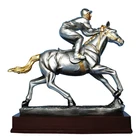 Gifts and crafts award resin horse racing trophy figurines decoration sculptures statue souvenir