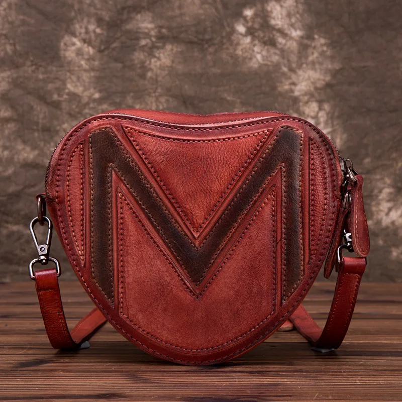 New Style Ladies Trendy One-shoulder Bag Casual Style Heart-shaped Genuine Leather Small Bag Fashion Messenger Bag
New Style Ladies Trendy One-shoulder Bag Casual Style Heart-shaped Genuine Leather Small Bag Fashion Messenger Bag