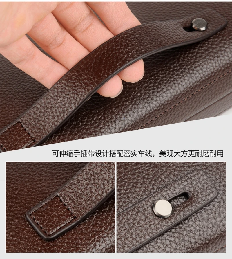 Yingbanglareen — sac à main anti-vol pour hommes, nouvelle collection, sac d'affaires décontracté, pochette, grande capacité