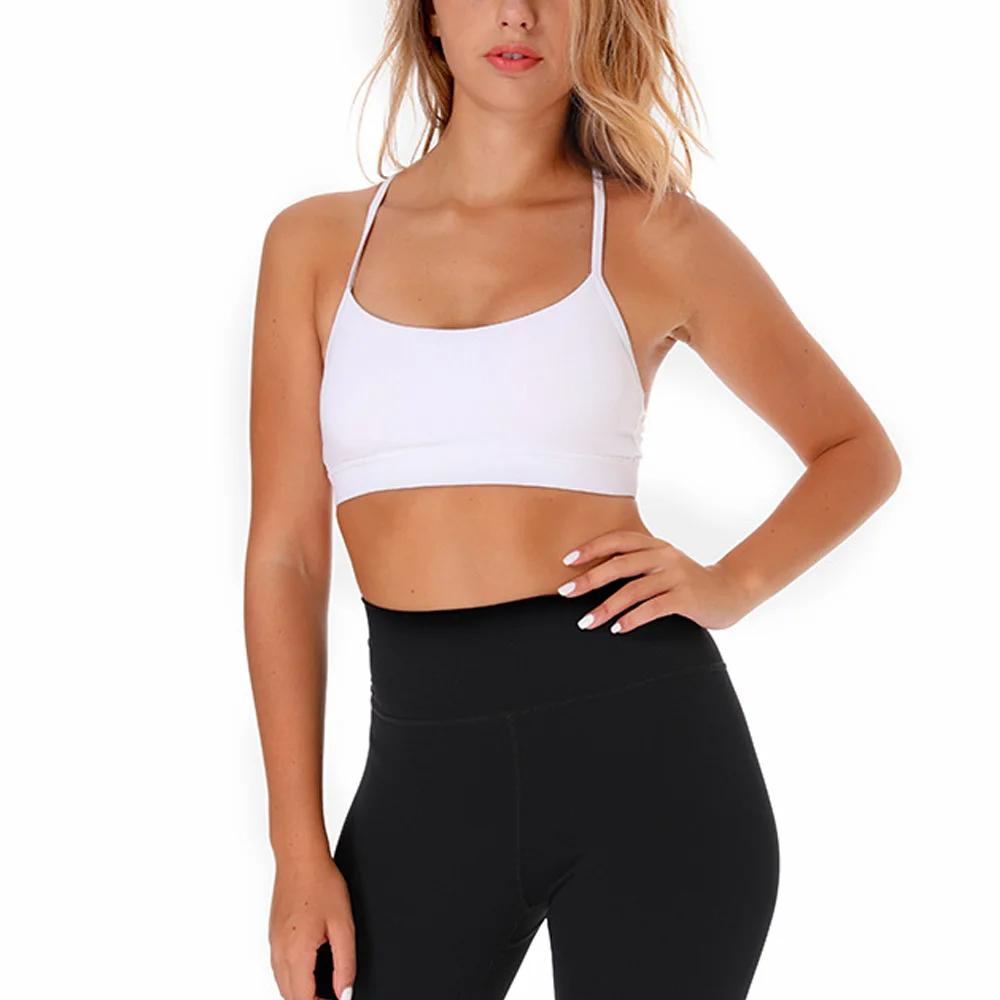 Ladies Medium Support Fitness Bra Breathable Sexy Cross Back Yoga Jogging Exercise Sport Bra, White,black
Ladies Medium Support Fitness Bra Breathable Sexy Cross Back Yoga Jogging Exercise Sport Bra, White,black