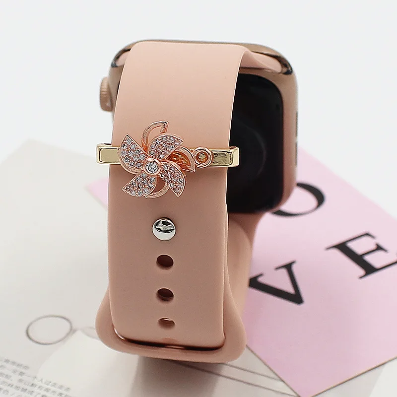 Charms Decorative Ring Nails Rotatable windmill Smart Watch Band Charm For Apple Silicone Watch Accessories
Charms Decorative Ring Nails Rotatable windmill Smart Watch Band Charm For Apple Silicone Watch Accessories