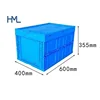 Industrial storage logistic nesting stackable heavy duty folding plastic attached lid container for caps