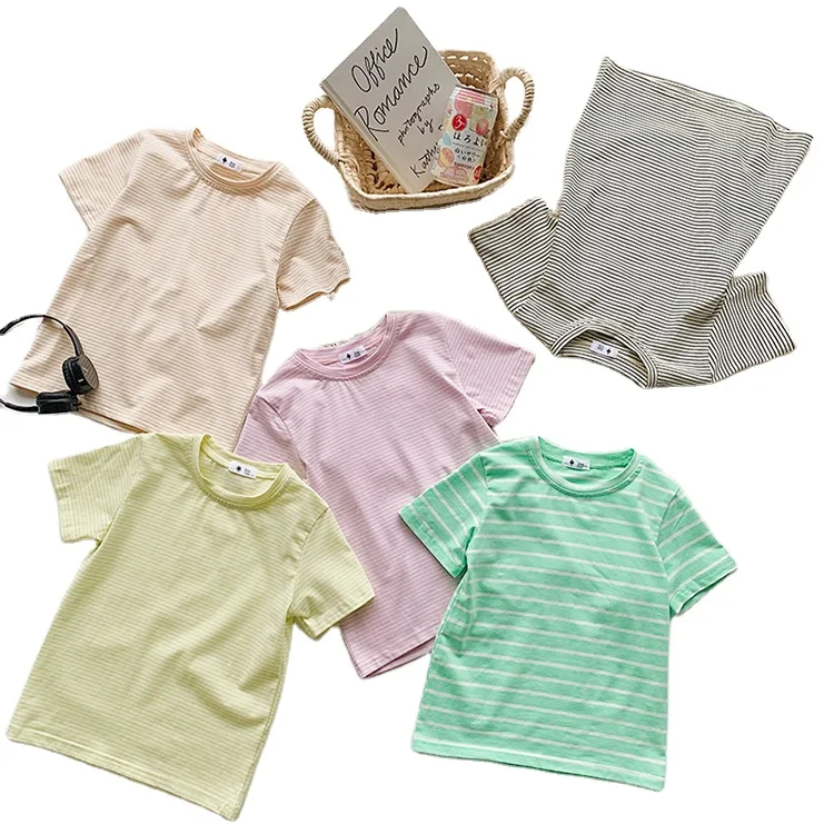 Many colors kids striped t shirt children summer pullovers boy's and girls' cotton t-shirts, As picture
Many colors kids striped t shirt children summer pullovers boy's and girls' cotton t-shirts, As picture