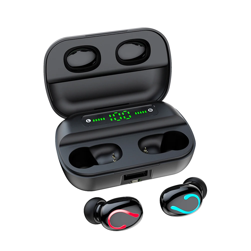 Digital Display On Battery Charge Case Mini Deep Bass Earbuds Wireless Bluetooth Stereo Earphone
Digital Display On Battery Charge Case Mini Deep Bass Earbuds Wireless Bluetooth Stereo Earphone