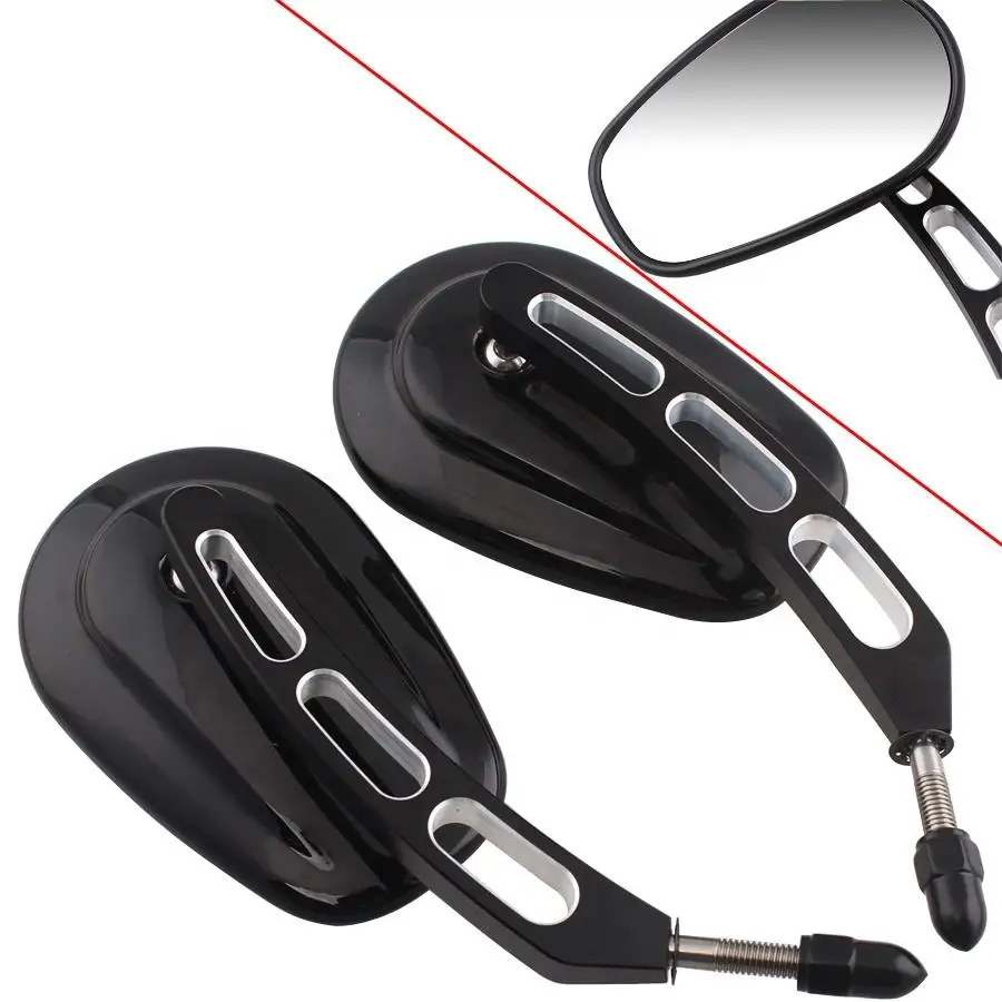 8MM Rear View Side Mirrors For Harley Street Bob FXDB Fat Boy Iron 883 XL883N Sportster 1200 Custom XL1200C Motorcycle Rearview