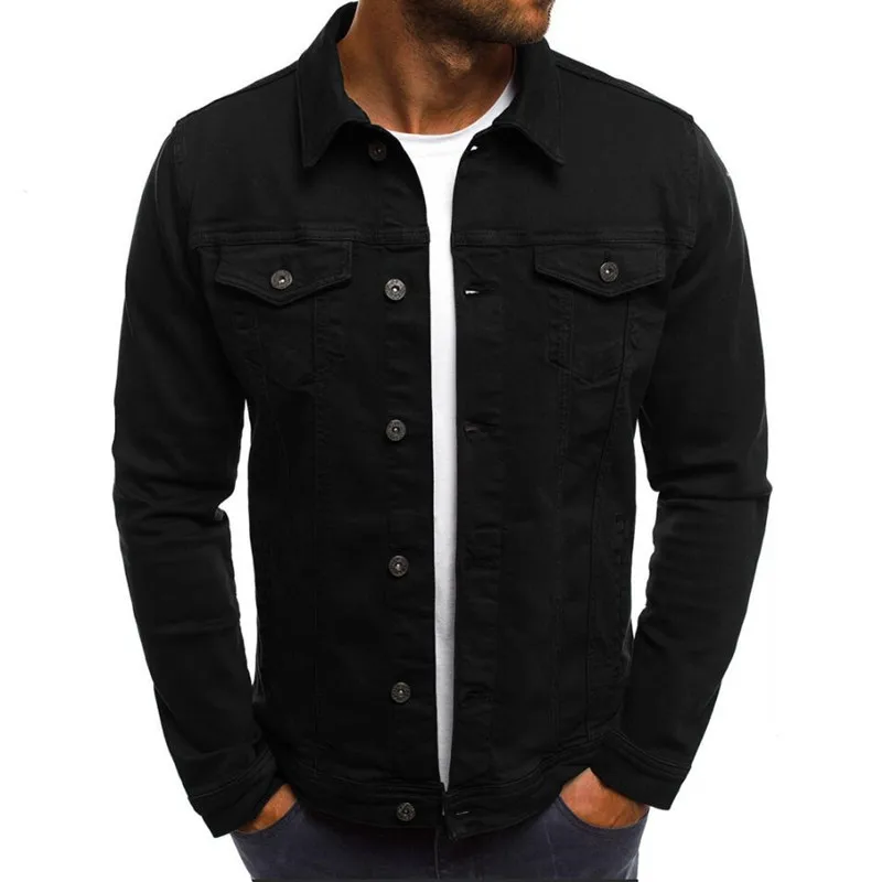 2020 New Fashion Wholesale Plain Washed Cotton Casual Black Men's Denim Jeans Jacket, As picture showed
2020 New Fashion Wholesale Plain Washed Cotton Casual Black Men's Denim Jeans Jacket, As picture showed