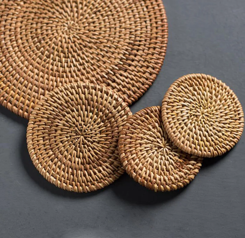 Natural Rattan Heat Resistant Mats Durable Woven Trivets for Hot Dishes-Insulated Hot Pads
Natural Rattan Heat Resistant Mats Durable Woven Trivets for Hot Dishes-Insulated Hot Pads