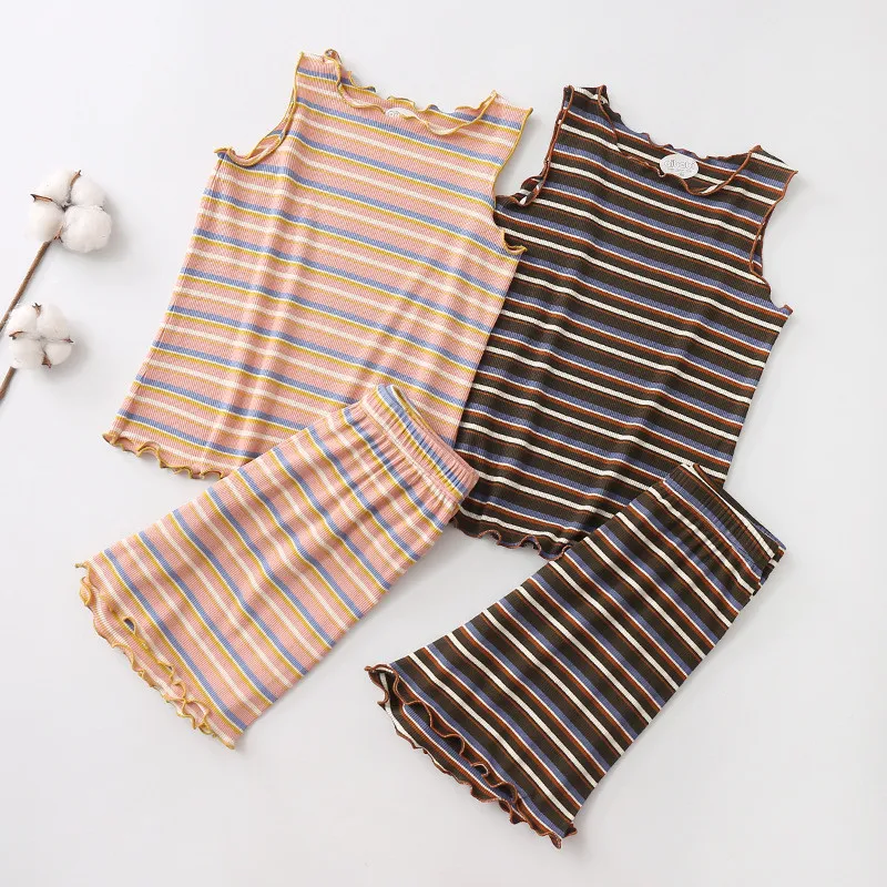 Wholesale Boutique Children clothing Summer Kids Hign-end Colorful Knitted Sleeveless T Shirt+Shorts Set Girls' Clothing Sets
Wholesale Boutique Children clothing Summer Kids Hign-end Colorful Knitted Sleeveless T Shirt+Shorts Set Girls' Clothing Sets