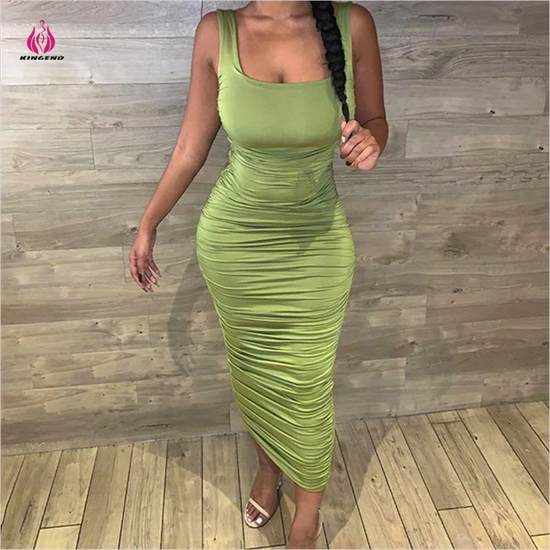 KG10860 Hot Style Summer 2021 New Casual Sleeveless Bodycon Long Slim Pleated Dress Women Skirt
KG10860 Hot Style Summer 2021 New Casual Sleeveless Bodycon Long Slim Pleated Dress Women Skirt