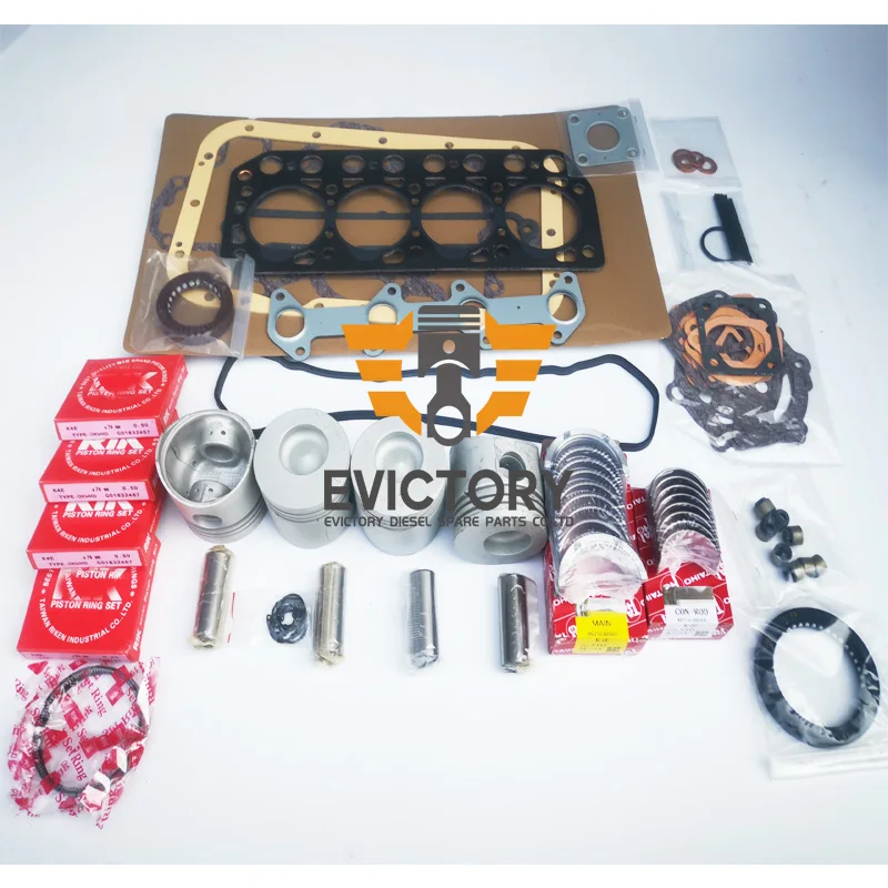 For Mitsubishi K4E rebuild kit engine parts piston + ring + gasket + bearing overhaul kit
For Mitsubishi K4E rebuild kit engine parts piston + ring + gasket + bearing overhaul kit