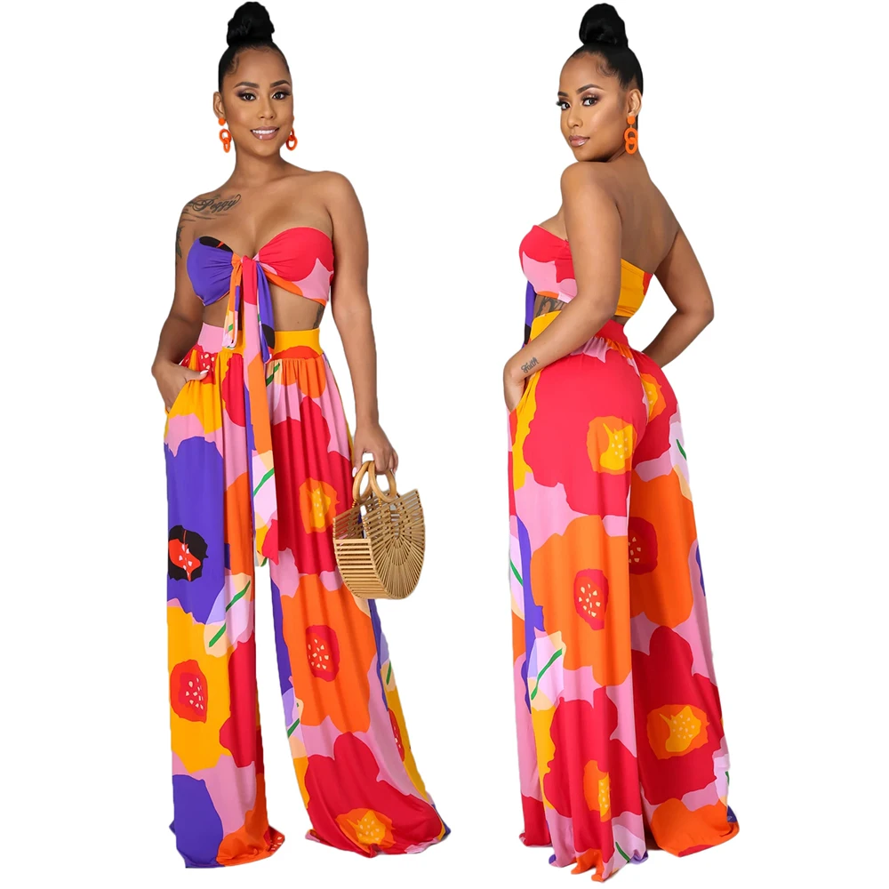 Wangmu 2021 new sexy two piec pant set print strappy wide leg pantsuit night wear casual 2 piece set women, Red
Wangmu 2021 new sexy two piec pant set print strappy wide leg pantsuit night wear casual 2 piece set women, Red