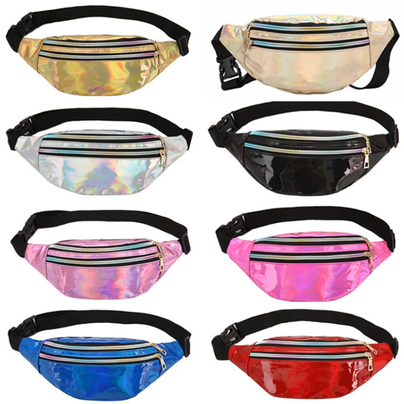 Holographic women waist bag shinny PU leather double zipper ladies designer fanny pack
Holographic women waist bag shinny PU leather double zipper ladies designer fanny pack