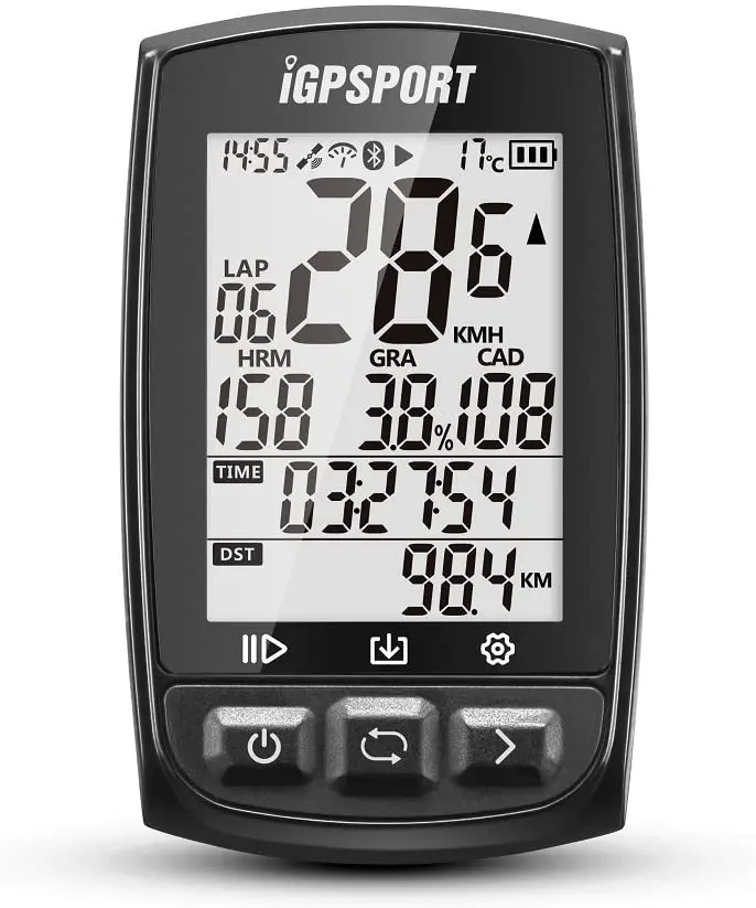 GPS Bike Computer Big Screen with ANT+ Function iGS50E Wireless bicycle Waterproof Stopwatch, Black
GPS Bike Computer Big Screen with ANT+ Function iGS50E Wireless bicycle Waterproof Stopwatch, Black