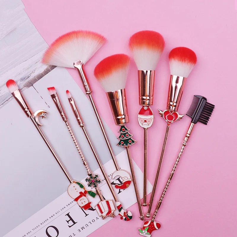 Christmas Series moose eight-piece Multifunctional Custom OEM Private Label Custom LOGO Cute Makeup Brush Set, Pink
Christmas Series moose eight-piece Multifunctional Custom OEM Private Label Custom LOGO Cute Makeup Brush Set, Pink