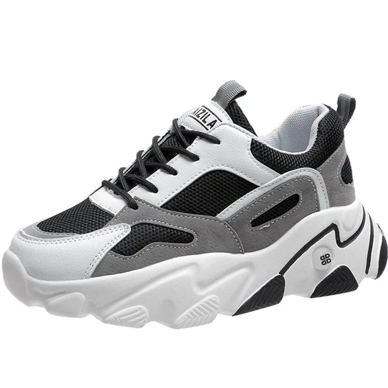 2020 Women's Platform Sneakers Fashion Mesh Casual Shoes Chunky Sneaker Ladies Shoes Woman Black White Trainers
2020 Women's Platform Sneakers Fashion Mesh Casual Shoes Chunky Sneaker Ladies Shoes Woman Black White Trainers
