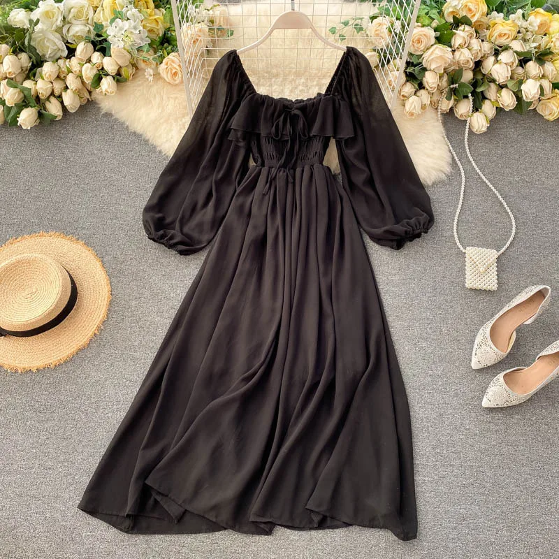 2021 Wholesale Dress Design Female French Vintage Square Collar Western Style Puff Sleeve Elegant Party Dresses, White
2021 Wholesale Dress Design Female French Vintage Square Collar Western Style Puff Sleeve Elegant Party Dresses, White