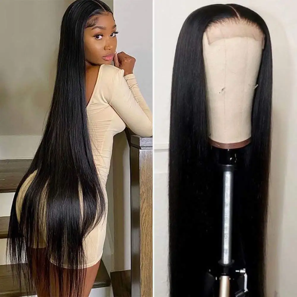 5x5 HD Transparent Lace Front Wig Pre Plucked with Baby Hair Straight Wave 5x5 Lace Closure Wigs Human Hair for Black Women 
5x5 HD Transparent Lace Front Wig Pre Plucked with Baby Hair Straight Wave 5x5 Lace Closure Wigs Human Hair for Black Women