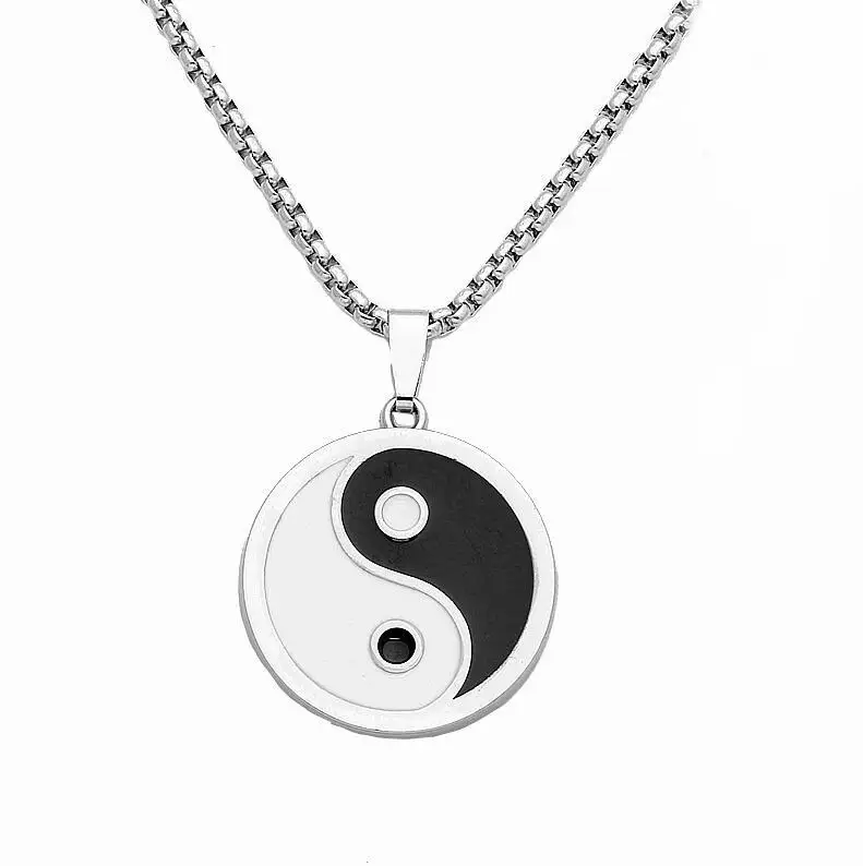 Delicate hip-hop jewelry titanium steel chain Yinyang pendant necklace metal Taiji Kungfu gossip necklace
Delicate hip-hop jewelry titanium steel chain Yinyang pendant necklace metal Taiji Kungfu gossip necklace