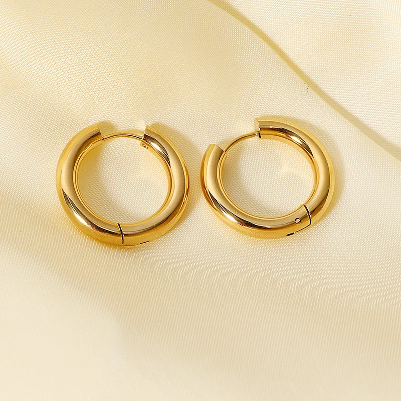 Minimalist Solid Stainless Steel Hoop Huggie Earring Gold Plated Titanium Steel Small Hoop Earring
Minimalist Solid Stainless Steel Hoop Huggie Earring Gold Plated Titanium Steel Small Hoop Earring