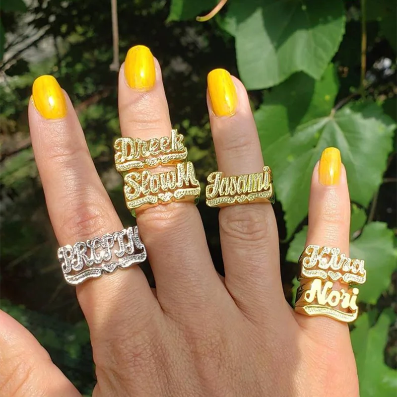 2021 New Custom Name Ring Gold Personalized Stainless Steel Hip Hop Ring Women Fashion Letter Ring For Women Gift
2021 New Custom Name Ring Gold Personalized Stainless Steel Hip Hop Ring Women Fashion Letter Ring For Women Gift