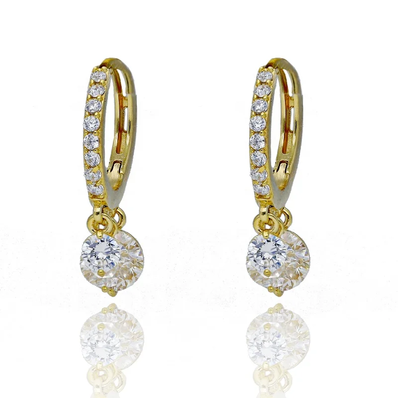 Wholesale New Fashion Silver Cz Jewelry Woman Gift 925 Sterling Earring, Gold color
Wholesale New Fashion Silver Cz Jewelry Woman Gift 925 Sterling Earring, Gold color