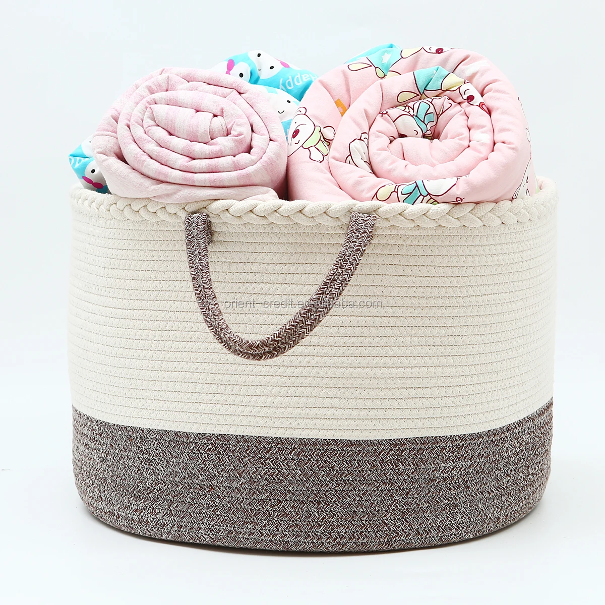 storage baskets  product name large cotton rope laundry basket