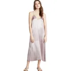 Casual silk stain sleeveless sexy backless women dress