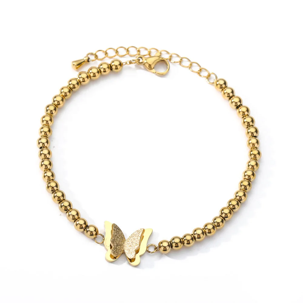 Boho Stainless Steel Beads Butterfly Bracelet adjustable For women Gold Plated Charms Fashion Bracelet Jewelry
Boho Stainless Steel Beads Butterfly Bracelet adjustable For women Gold Plated Charms Fashion Bracelet Jewelry