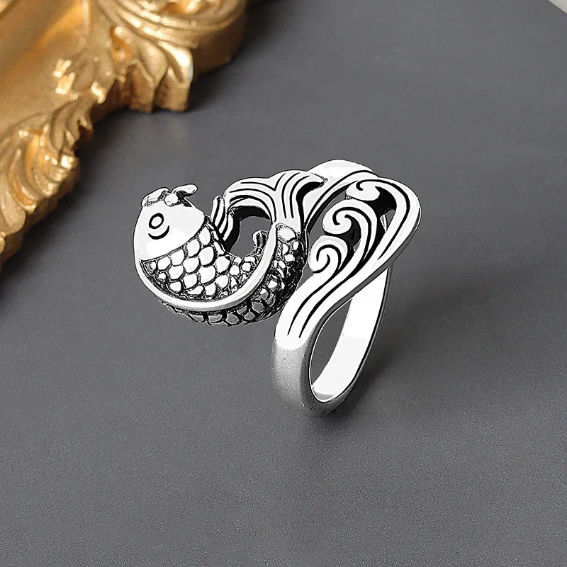 Fashion Vintage Animal Shape Colorful Phoenix Open Adjustable Rings Silver Plated Fish Pattern Opening Resizable Ring
Fashion Vintage Animal Shape Colorful Phoenix Open Adjustable Rings Silver Plated Fish Pattern Opening Resizable Ring