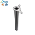 Digao silver furniture steel sofa base leg seller adjustable round wood table leg cabinet iron cast legs