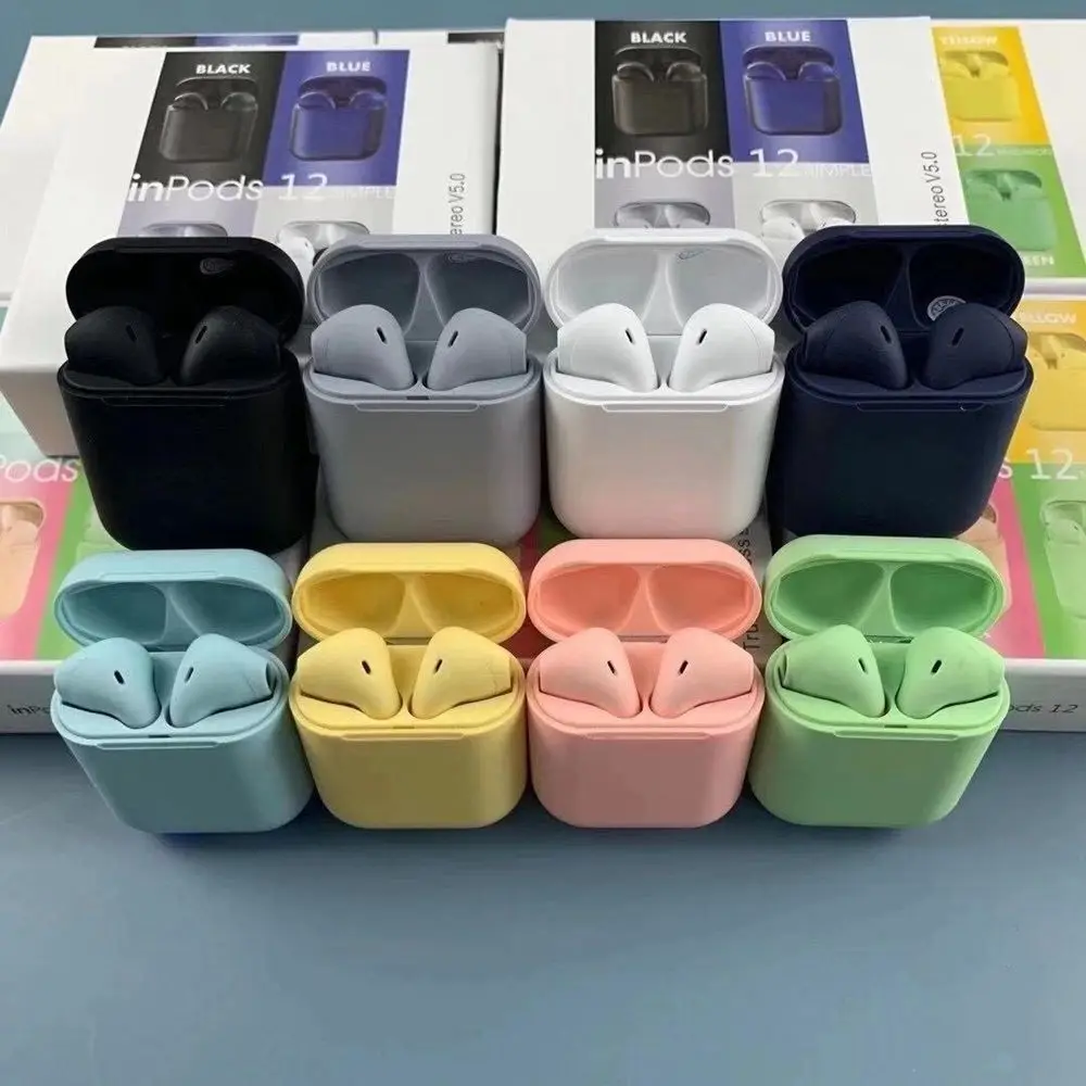 OEM BT 5.0 TWS i12 inpods 12 multi colors stereo macaron i12 TWS Wireless Earphone earbuds Headphone headset for IOS Android
OEM BT 5.0 TWS i12 inpods 12 multi colors stereo macaron i12 TWS Wireless Earphone earbuds Headphone headset for IOS Android