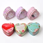 Custom Heart Shape Candy Chocolate, Printing Tin Case Metal Tin Box For Packing
