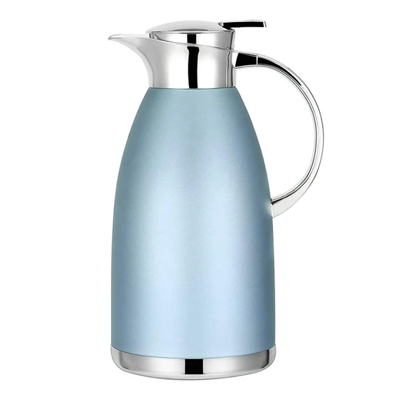 Simple Design Large Capacity 61 Oz Double Wall Vacuum Stainless Steel Coffee Pot Thermos, Blue silver or custom
Simple Design Large Capacity 61 Oz Double Wall Vacuum Stainless Steel Coffee Pot Thermos, Blue silver or custom