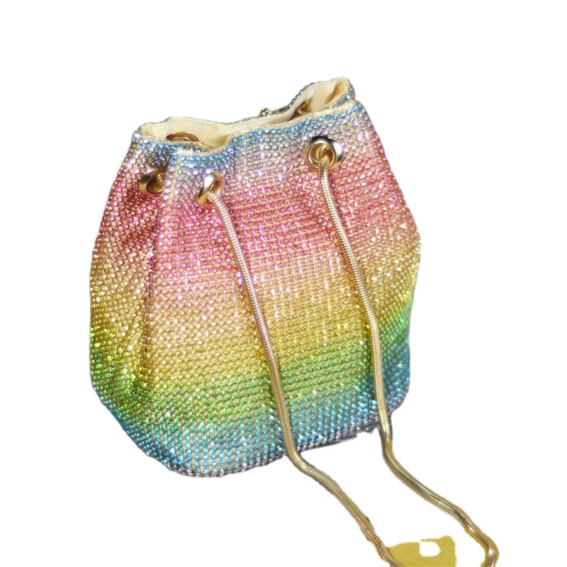 Cutey Evening Clutch Bag Wedding Purse Rainbow Diamond Bucket Bag Bridal Prom Handbag Good Quality Chain Women Handbag, Mix rainbow color
Cutey Evening Clutch Bag Wedding Purse Rainbow Diamond Bucket Bag Bridal Prom Handbag Good Quality Chain Women Handbag, Mix rainbow color