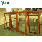 10 Year Warranty Australia Brown Color Aluminum Transom Awning Glass Window