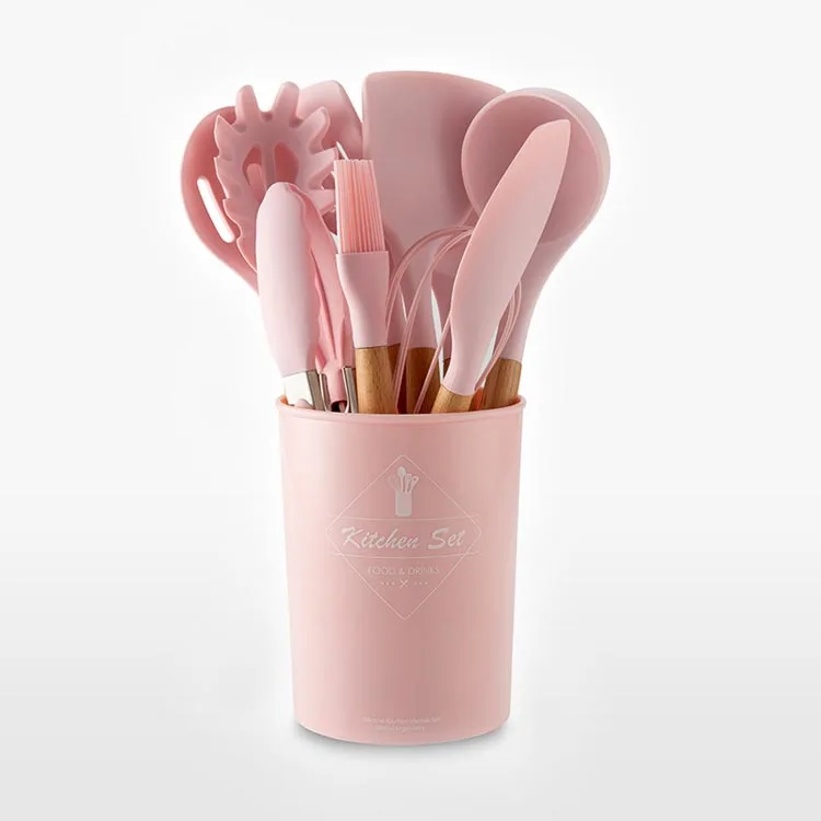 Wholesale High Quality Kitchen Gadgets Set of 11 Silicone Kitchen Cooking Tools Pink Color
Wholesale High Quality Kitchen Gadgets Set of 11 Silicone Kitchen Cooking Tools Pink Color