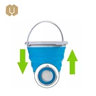 High Quality Household Portable Bathroom Round Silicone Folding Water Bucket Camping Fishing Car Wash