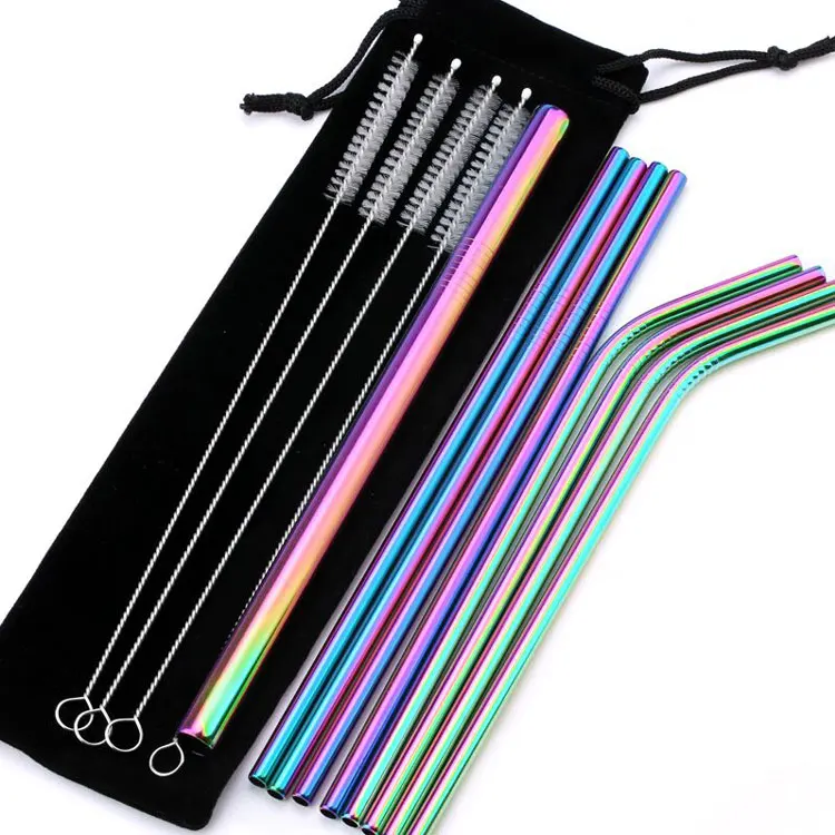 High Food Grade 304 Stainless Steel Straw Reusable Metal Drinking Straw, Custom colors
High Food Grade 304 Stainless Steel Straw Reusable Metal Drinking Straw, Custom colors