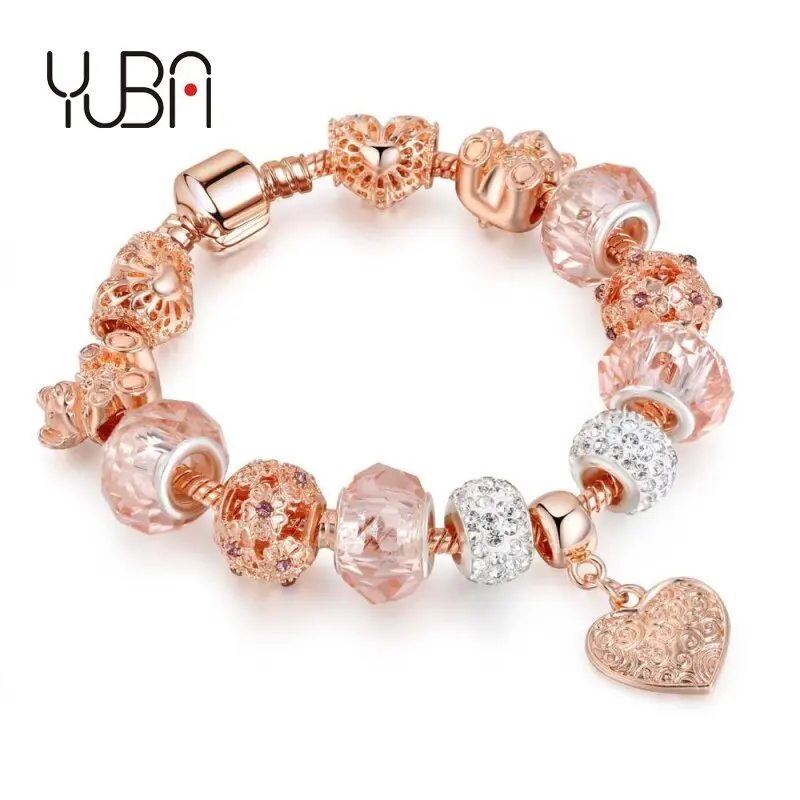 2020 Diy Rose Gold Animal Bear Love Heart Charm Bracelet Austrian Crystal Bead Charm Bracelet
2020 Diy Rose Gold Animal Bear Love Heart Charm Bracelet Austrian Crystal Bead Charm Bracelet