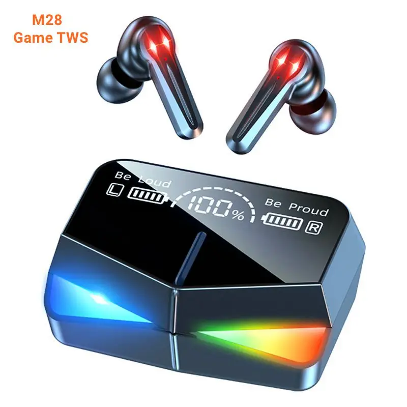 2021 new trending M28 Bt 5.0 Gaming TWS Earbuds Sweat and waterproof Earphones with 2000mAh LED power bank for smart phones, Black
2021 new trending M28 Bt 5.0 Gaming TWS Earbuds Sweat and waterproof Earphones with 2000mAh LED power bank for smart phones, Black