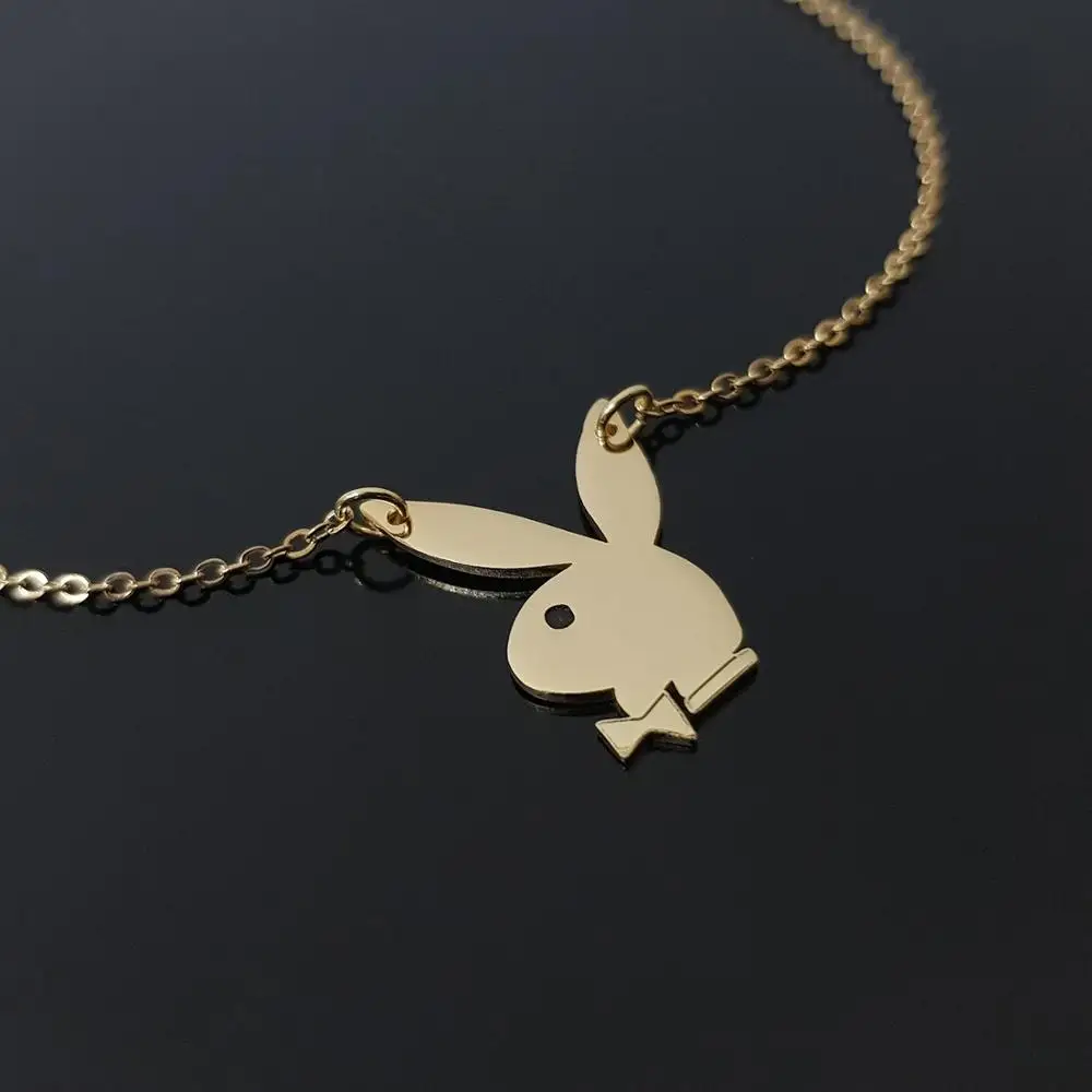 

Inspire jewelry Play boy Bunny Pendant for women and girls kawaii cute charms wholesale custom 2019 new design, Silver,gold,rose gold,black and so on