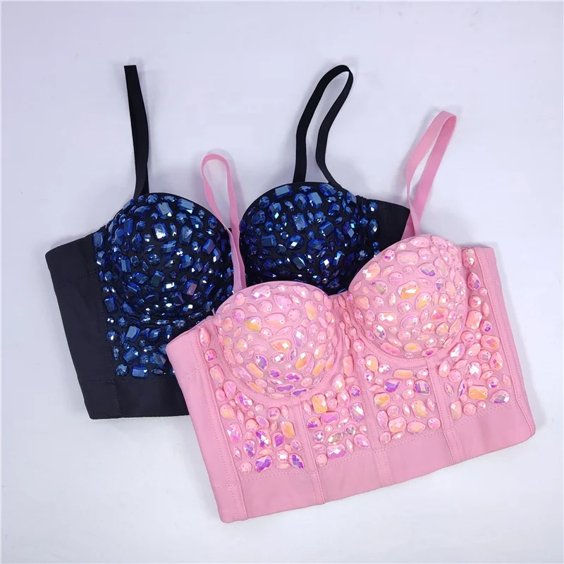 Western Women's handmade Rhinestone Evening Diamond Crystals Crop Top Girl Sexy Corset Bustier, Four size
Western Women's handmade Rhinestone Evening Diamond Crystals Crop Top Girl Sexy Corset Bustier, Four size