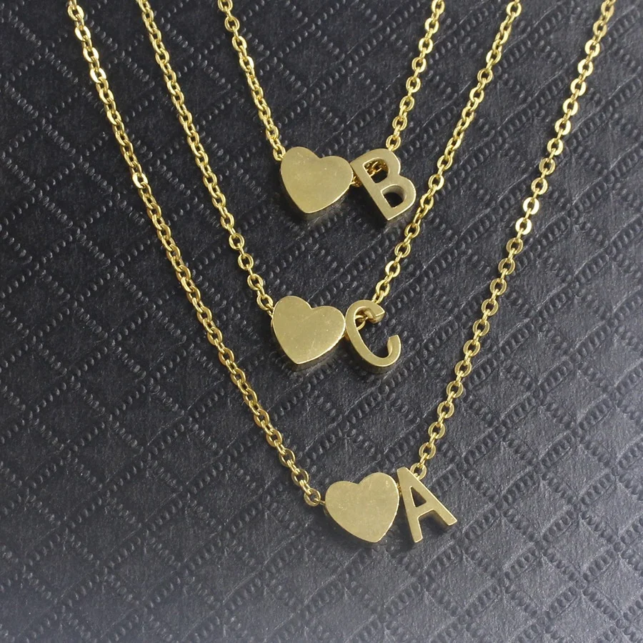 Filigree Stainless Steel Tiny Heart Initial Necklace Personalized Letter Choker Stainless Steel Necklaces, Gold/ titanium plated
Filigree Stainless Steel Tiny Heart Initial Necklace Personalized Letter Choker Stainless Steel Necklaces, Gold/ titanium plated