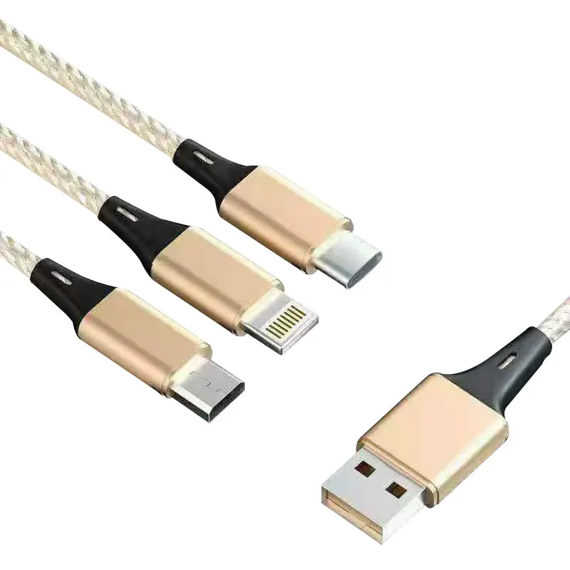 3 In 1 usb Data Cable Fast Charging cable Durable Nylon Braided for Type c/Apple/micro
3 In 1 usb Data Cable Fast Charging cable Durable Nylon Braided for Type c/Apple/micro