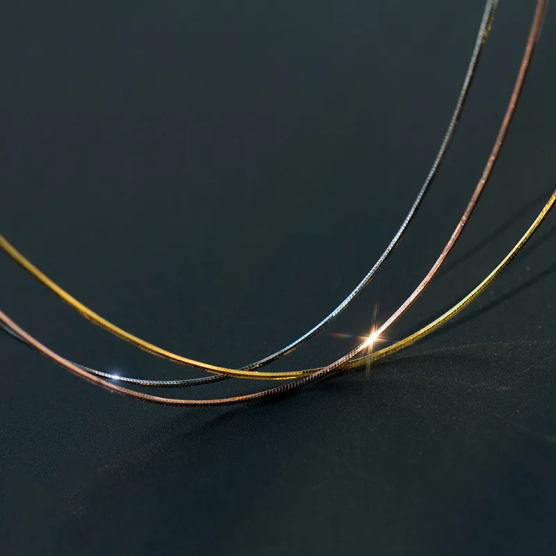 minimalist jewelry 925 sterling silver simple snake bone chain gold plated necklace bare chain for women
minimalist jewelry 925 sterling silver simple snake bone chain gold plated necklace bare chain for women