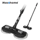 Masthome Wet or Dry household Cleaning 360 Magic Flat Floor dust Mop with Adjustable iron Handle Microfiber Mop Pads