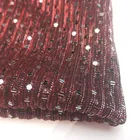 Shaoxing Textile metallic yarn pleated polyester moonlight sequin tulle knit lurex glitter fabric with spangle