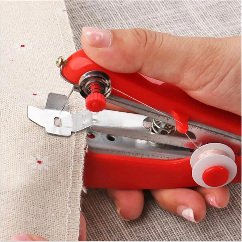Red Mini Sewing Machines Needlework Cordless Hand-held Clothes Useful Portable Sewing Machines Handwork Tools Accessories, Red white blue pink
Red Mini Sewing Machines Needlework Cordless Hand-held Clothes Useful Portable Sewing Machines Handwork Tools Accessories, Red white blue pink
